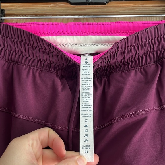 Lululemon Track To Reality Pant Plum / Pow Stripe Raspberry Glo Light - 4 - Picture 8 of 8